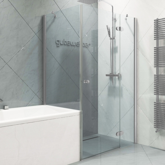 LUX RECTAN GK-003VPP999 хром матовый стекло выбеленное правое открывание двери