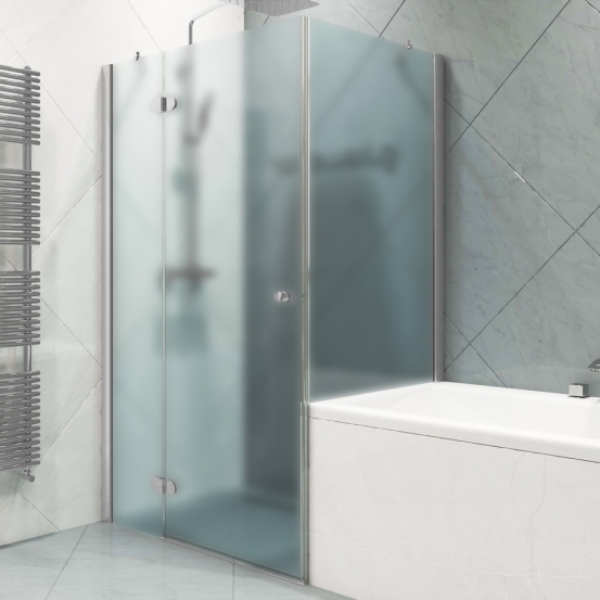 LUX RECTAN GK-003VPP999 хром матовый стекло матовое левое открывание двери