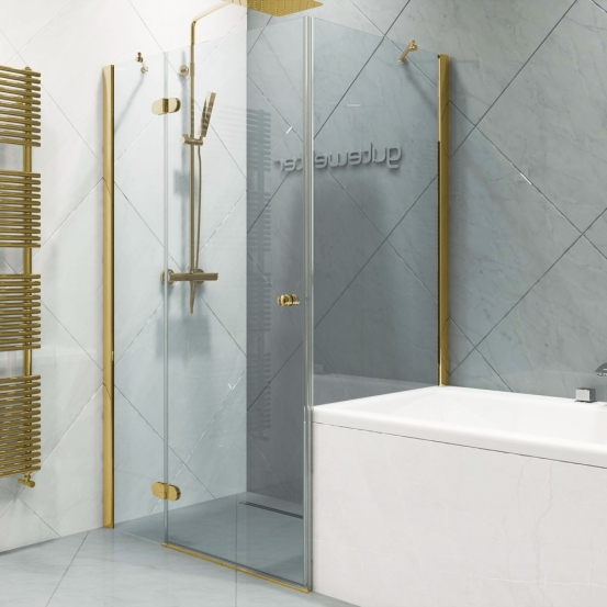 LUX RECTAN GK-003VPP999 золотой металлик стекло выбеленное левое открывание двери