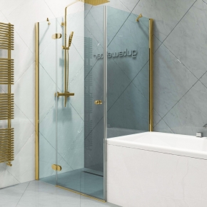 LUX RECTAN GK-003VPP999 золотой металлик стекло бесцветное левое открывание двери