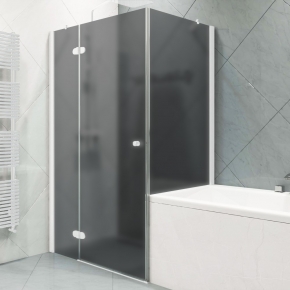 LUX RECTAN GK-003VPP999 белый матовый стекло графитовое матовое левое открывание двери