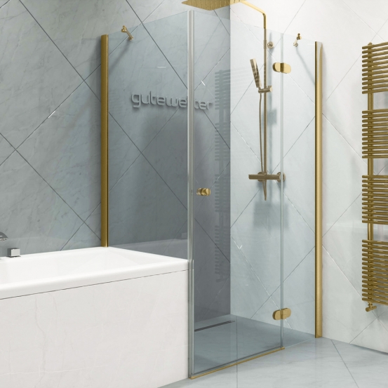 LUX RECTAN GK-003VPP999 золотой гальванический стекло выбеленное правое открывание двери