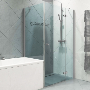 LUX RECTAN GK-003VPP999 хром матовый стекло бесцветное правое открывание двери