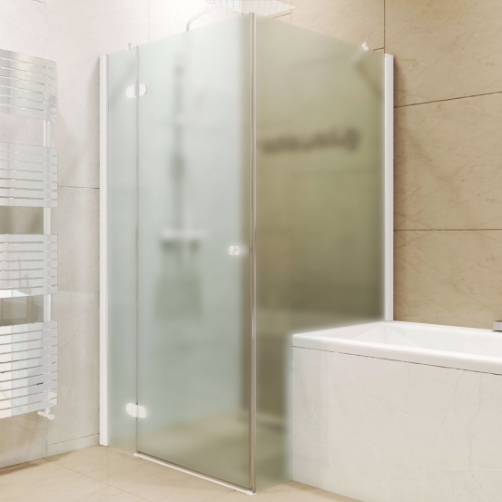 LUX RECTAN GK-003V1PP белый матовый стекло матовое левое открывание двери