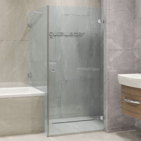 LUX RECTAN GK-002V1-2511 хром матовый стекло выбеленное правое открывание двери
