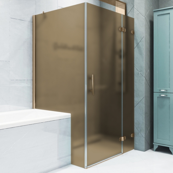 LUX RECTAN GK-003V1P-2522-CH02 бронзовый стекло бронзовое матовое правое открывание двери