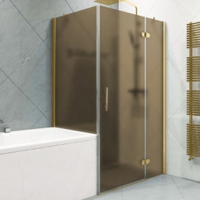 LUX RECTAN GK-003VPP999-CH02 золотой гальванический стекло бронзовое матовое правое открывание двери