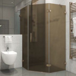 LUX FESTT GK-001-2522VP-CH02 бронзовый стекло бронзовое матовое правое открывание двери