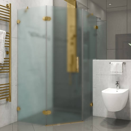 LUX FESTT GK-001-2522VP-CH02 золотой гальванический стекло матовое левое открывание двери