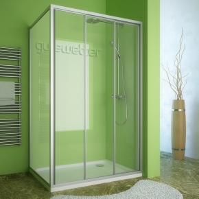 PRACTIC SQUARE GK-403A хром матовый стекло выбеленное