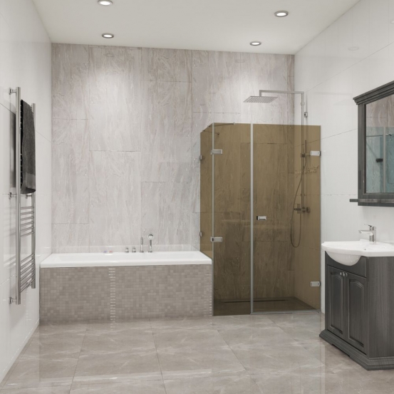 TREND RECTAN GK-863AV хром блестящий стекло бронзовое