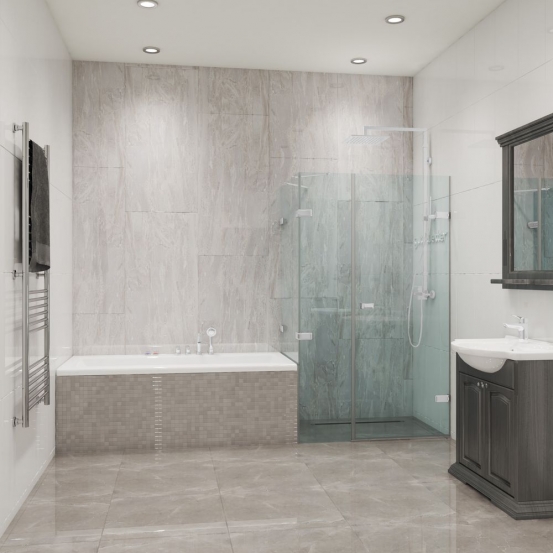 TREND RECTAN GK-863AV белый матовый стекло бесцветное